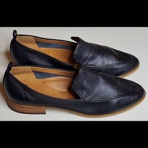 Susina black soft leather loafers